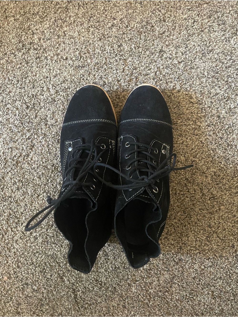 Diba Black Lace-Up Women's Ankle Boots